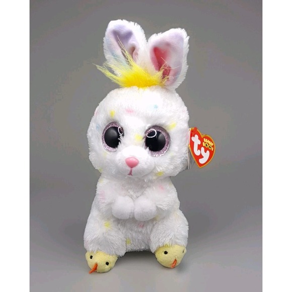 Ty Beanie Boos - DUSTY the Easter Bunny Rabbit 6" NEW MWMTs Stuffed Animal Toy
